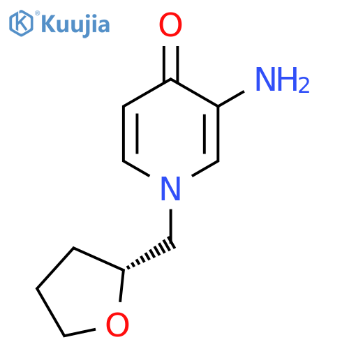 3-amino-1-{(2R)-oxolan-2-ylmethyl}-1,4-dihydropyridin-4-one structure