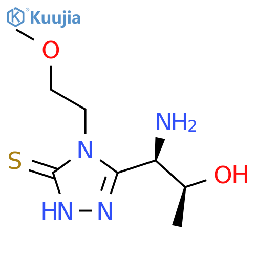 (1R,2S)-1-amino-1-[4-(2-methoxyethyl)-5-sulfanyl-4H-1,2,4-triazol-3-yl]propan-2-ol structure