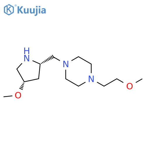 1-(2-methoxyethyl)-4-{[(2S,4S)-4-methoxypyrrolidin-2-yl]methyl}piperazine structure