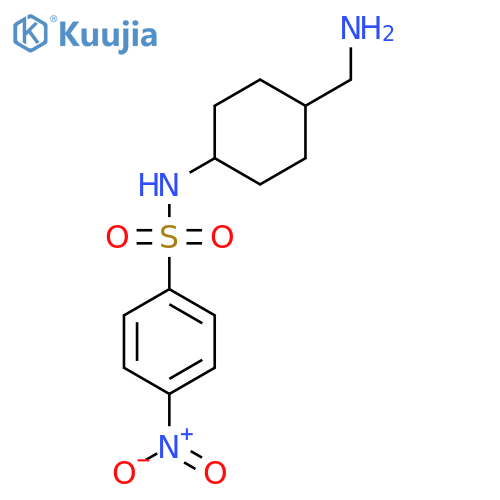 4-nitro-N-[(1r,4r)-4-(aminomethyl)cyclohexyl]benzene-1-sulfonamide structure