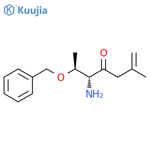 1-Hepten-4-one, 5-amino-2-methyl-6-(phenylmethoxy)-, (5R,6S)- structure