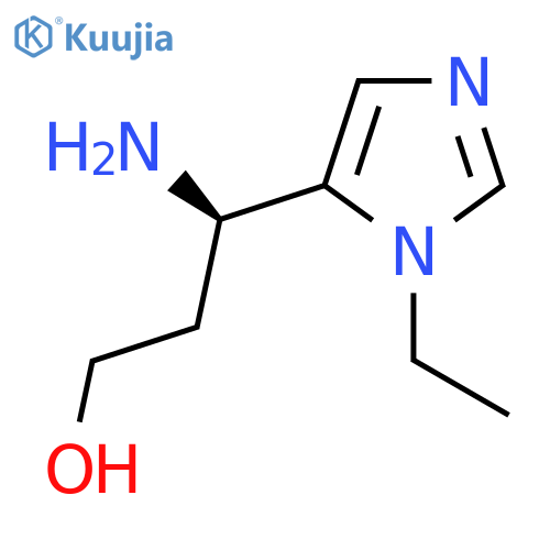 (3R)-3-amino-3-(1-ethyl-1H-imidazol-5-yl)propan-1-ol structure
