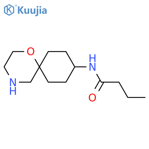 N-(6r,9r)-1-oxa-4-azaspiro5.5undecan-9-ylbutanamide structure