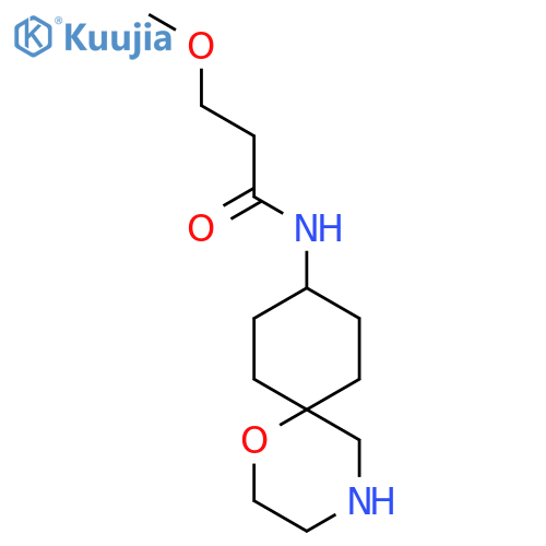 3-methoxy-N-(6r,9r)-1-oxa-4-azaspiro5.5undecan-9-ylpropanamide structure