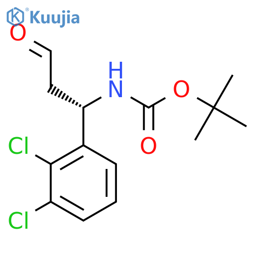 tert-butyl N-(1S)-1-(2,3-dichlorophenyl)-3-oxopropylcarbamate structure