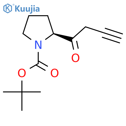 tert-butyl (2S)-2-(but-3-ynoyl)pyrrolidine-1-carboxylate structure