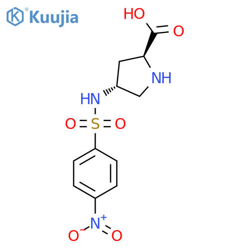 (2S,4R)-4-(4-nitrobenzenesulfonamido)pyrrolidine-2-carboxylic acid structure