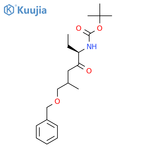 tert-butyl N-[(3R)-7-(benzyloxy)-6-methyl-4-oxoheptan-3-yl]carbamate structure