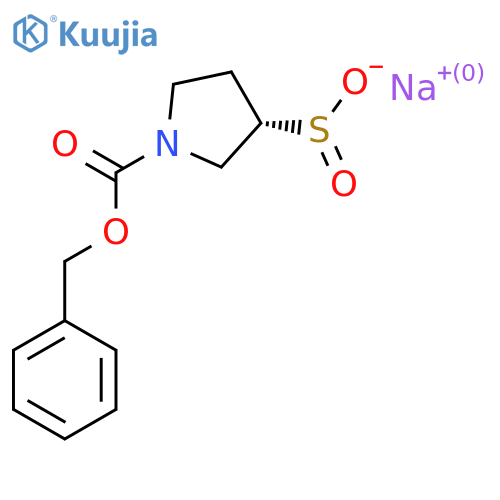 sodium (3S)-1-[(benzyloxy)carbonyl]pyrrolidine-3-sulfinate structure