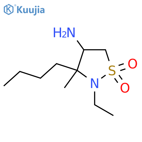4-amino-3-butyl-2-ethyl-3-methyl-1lambda6,2-thiazolidine-1,1-dione structure