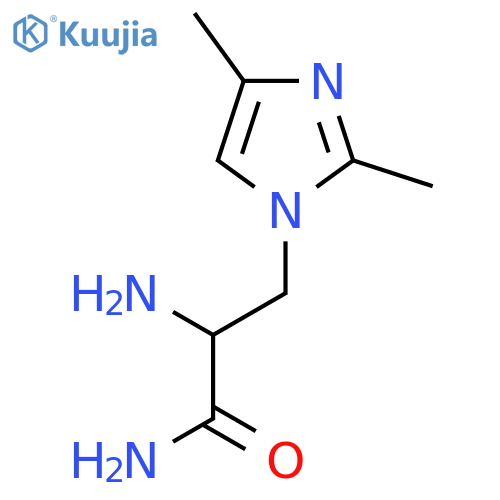 2-amino-3-(2,4-dimethyl-1H-imidazol-1-yl)propanamide structure