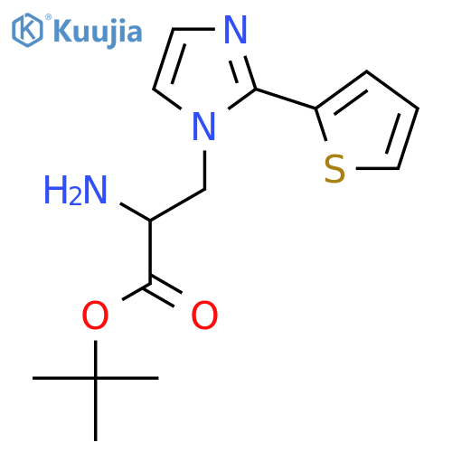 tert-butyl 2-amino-3-2-(thiophen-2-yl)-1H-imidazol-1-ylpropanoate structure