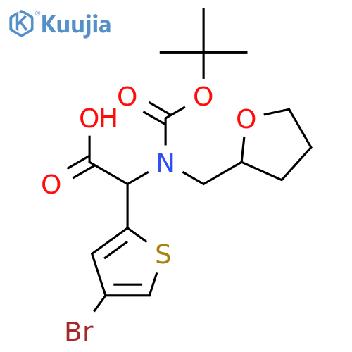 2-(4-bromothiophen-2-yl)-2-{(tert-butoxy)carbonyl(oxolan-2-yl)methylamino}acetic acid structure