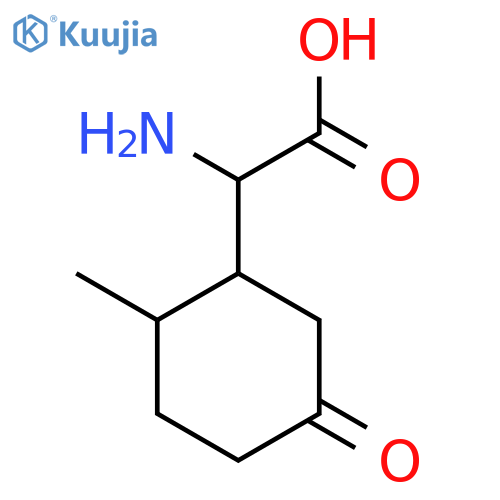 2-Amino-2-(2-methyl-5-oxocyclohexyl)acetic acid structure