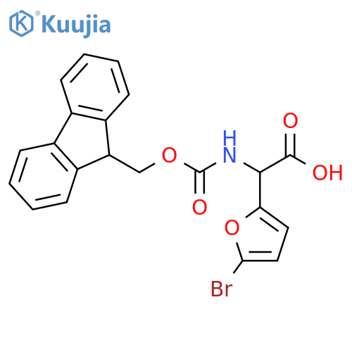 2-Furanacetic acid, 5-bromo-α-[[(9H-fluoren-9-ylmethoxy)carbonyl]amino]- structure