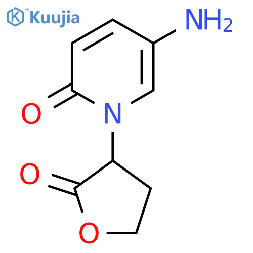 5-amino-1-(2-oxooxolan-3-yl)-1,2-dihydropyridin-2-one structure