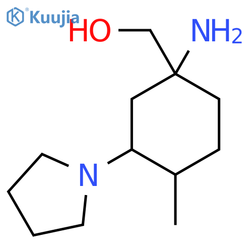 [1-Amino-4-methyl-3-(pyrrolidin-1-yl)cyclohexyl]methanol structure