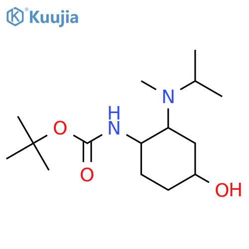 tert-butyl N-{4-hydroxy-2-[methyl(propan-2-yl)amino]cyclohexyl}carbamate structure