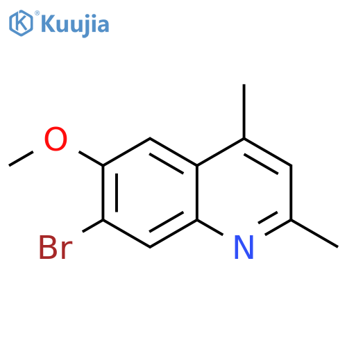 Quinoline, 7-bromo-6-methoxy-2,4-dimethyl- structure