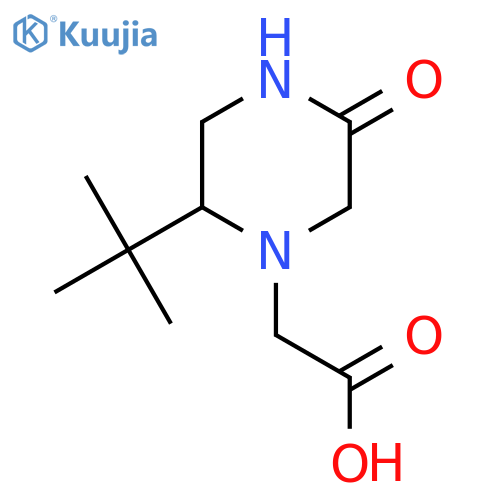 2-(2-tert-butyl-5-oxopiperazin-1-yl)acetic acid structure