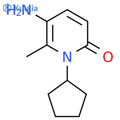 5-amino-1-cyclopentyl-6-methyl-1,2-dihydropyridin-2-one structure