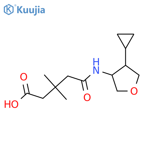 4-(4-cyclopropyloxolan-3-yl)carbamoyl-3,3-dimethylbutanoic acid structure