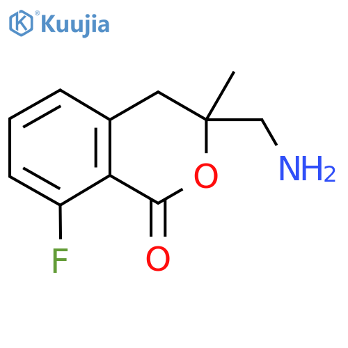 3-(aminomethyl)-8-fluoro-3-methyl-4H-isochromen-1-one structure
