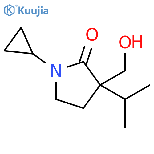 2-Pyrrolidinone, 1-cyclopropyl-3-(hydroxymethyl)-3-(1-methylethyl)- structure