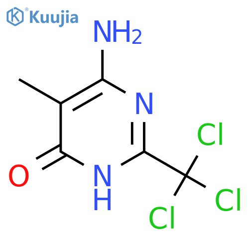 6-Amino-5-methyl-2-(trichloromethyl)-3,4-dihydropyrimidin-4-one structure