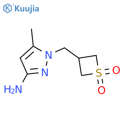 3-(3-amino-5-methyl-1H-pyrazol-1-yl)methyl-1lambda6-thietane-1,1-dione structure