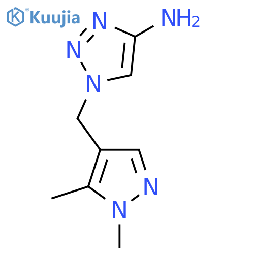 1-(1,5-dimethyl-1H-pyrazol-4-yl)methyl-1H-1,2,3-triazol-4-amine structure