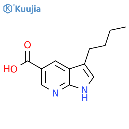 3-butyl-1H-pyrrolo[2,3-b]pyridine-5-carboxylic acid structure