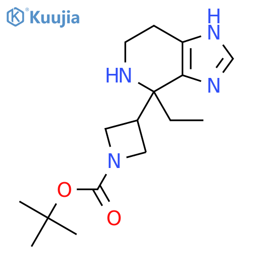 tert-butyl 3-{4-ethyl-3H,4H,5H,6H,7H-imidazo4,5-cpyridin-4-yl}azetidine-1-carboxylate structure