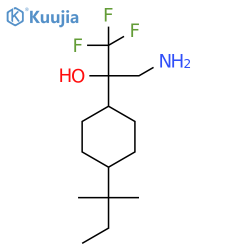 3-Amino-1,1,1-trifluoro-2-[4-(2-methylbutan-2-yl)cyclohexyl]propan-2-ol structure