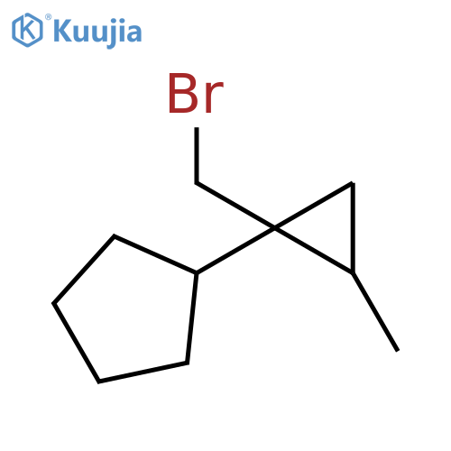 Cyclopentane, [1-(bromomethyl)-2-methylcyclopropyl]- structure