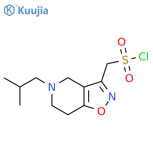 5-(2-methylpropyl)-4H,5H,6H,7H-1,2oxazolo4,5-cpyridin-3-ylmethanesulfonyl chloride structure