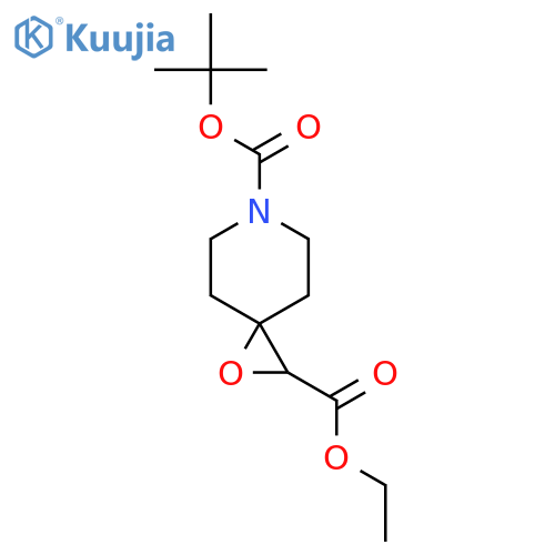 6-Tert-butyl 2-ethyl 1-oxa-6-azaspiro[2.5]octane-2,6-dicarboxylate structure