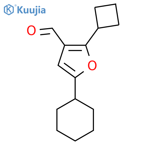 2-Cyclobutyl-5-cyclohexylfuran-3-carbaldehyde structure