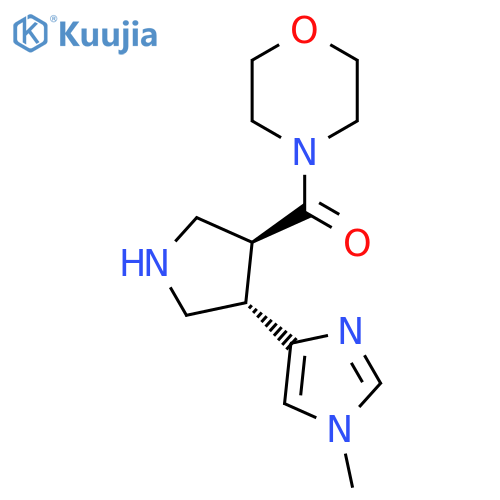 rac-4-[(3R,4R)-4-(1-methyl-1H-imidazol-4-yl)pyrrolidine-3-carbonyl]morpholine structure