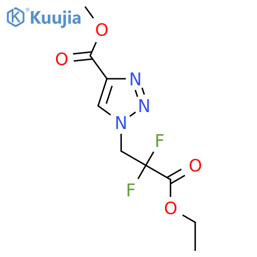 methyl 1-(3-ethoxy-2,2-difluoro-3-oxopropyl)-1H-1,2,3-triazole-4-carboxylate structure