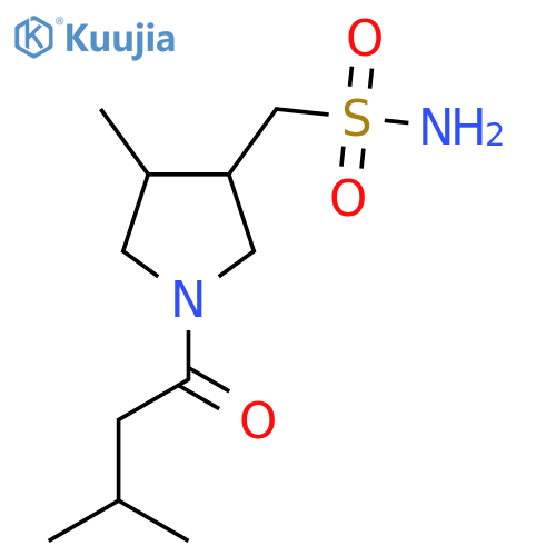 [4-Methyl-1-(3-methylbutanoyl)pyrrolidin-3-yl]methanesulfonamide structure