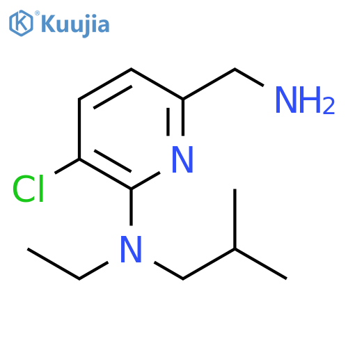 2-Pyridinemethanamine, 5-chloro-6-[ethyl(2-methylpropyl)amino]- structure