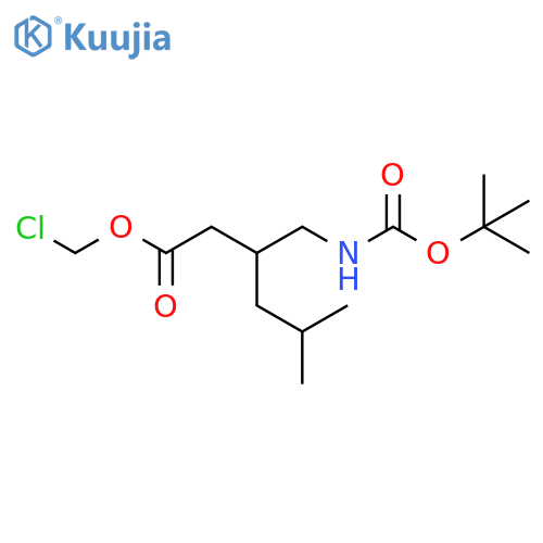 Chloromethyl 3-({[(tert-butoxy)carbonyl]amino}methyl)-5-methylhexanoate structure