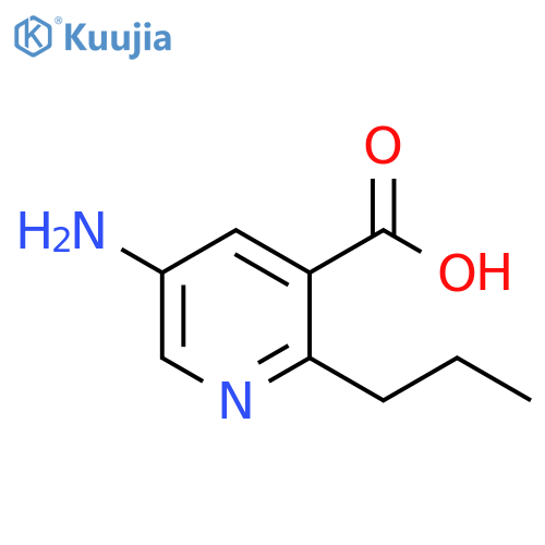 3-Pyridinecarboxylic acid, 5-amino-2-propyl- structure