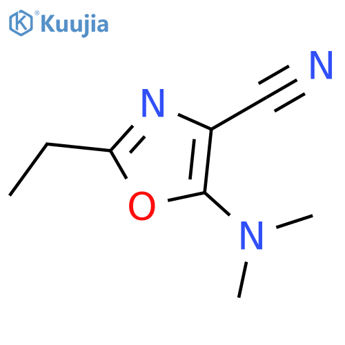 4-Oxazolecarbonitrile, 5-(dimethylamino)-2-ethyl- structure