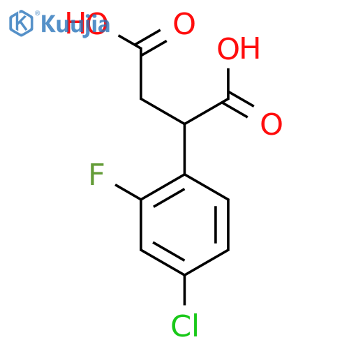2-(4-Chloro-2-fluorophenyl)butanedioic acid structure