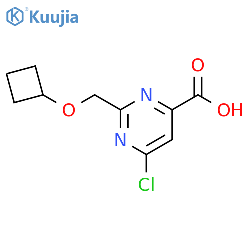 4-Pyrimidinecarboxylic acid, 6-chloro-2-[(cyclobutyloxy)methyl]- structure