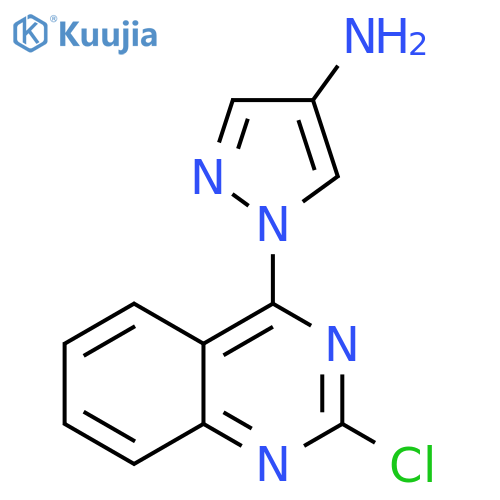 1H-Pyrazol-4-amine, 1-(2-chloro-4-quinazolinyl)- structure