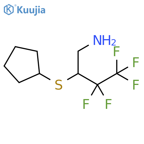 1-Butanamine, 2-(cyclopentylthio)-3,3,4,4,4-pentafluoro- structure