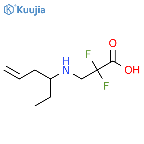2,2-Difluoro-3-[(hex-5-en-3-yl)amino]propanoic acid structure